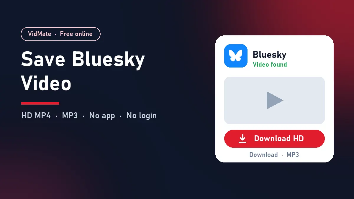 Save Bluesky Video: download Bluesky videos in HD on Android, iPhone and PC